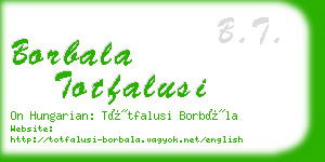 borbala totfalusi business card